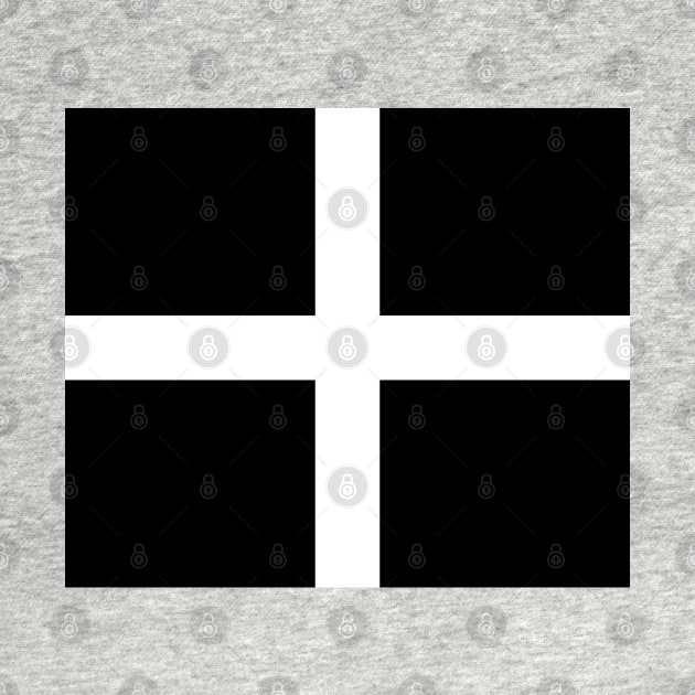 Flag of Cornwall, St. Piran's Flag by SolarCross